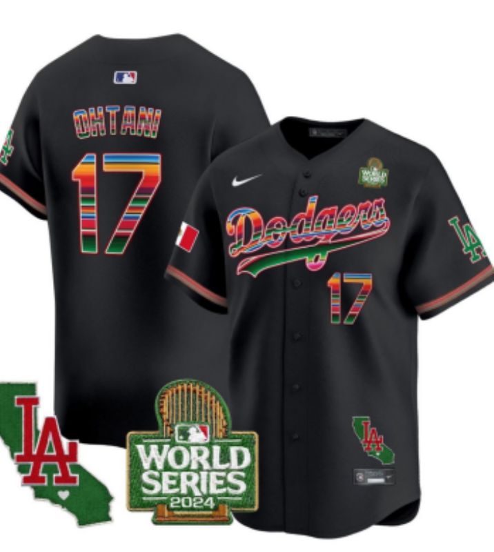 Men 2025 Los Angeles Dodgers #17 Ohtani Black Nike MLB Jersey style 7151->los angeles dodgers->MLB Jersey